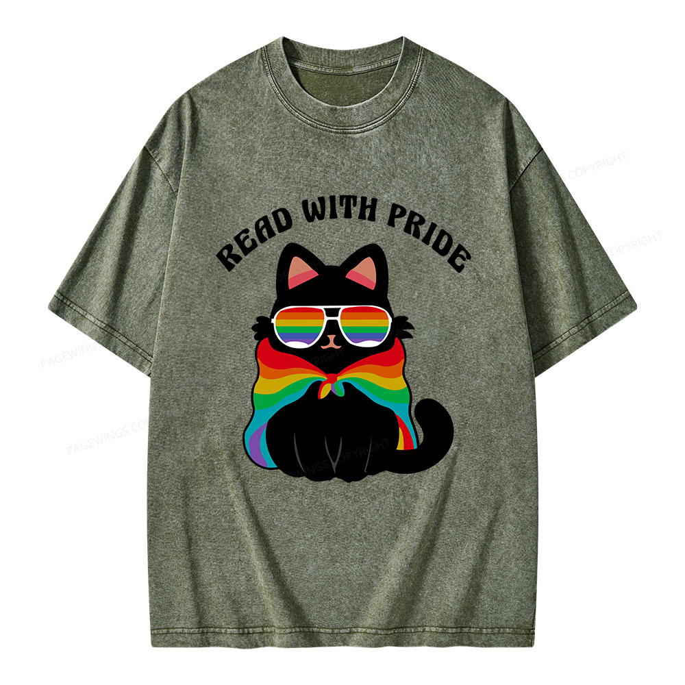 Pagewings Read With Pride Unisex Washed T-shirt