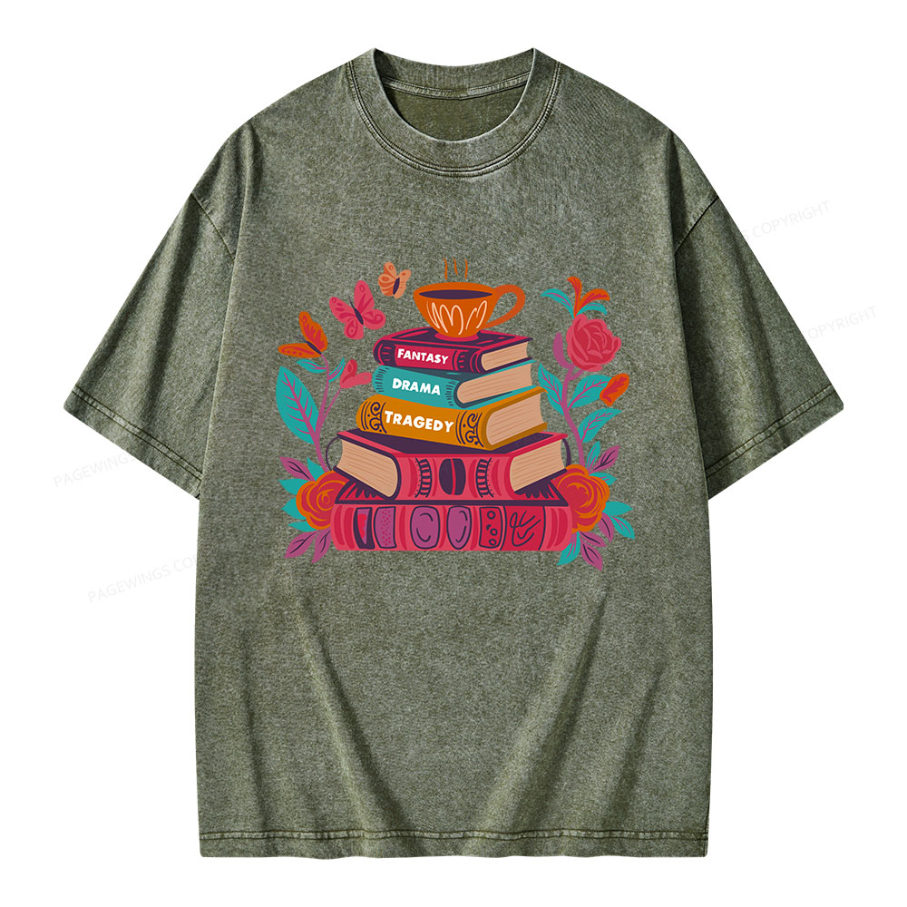 Pagewings Book Lover Unisex Washed T-shirt
