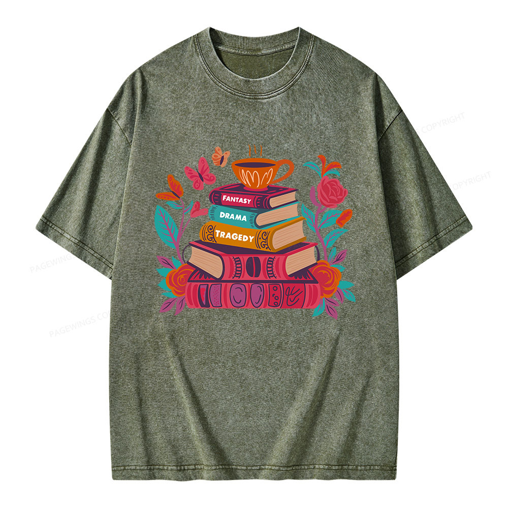 Pagewings Book Lover Unisex Washed T-shirt