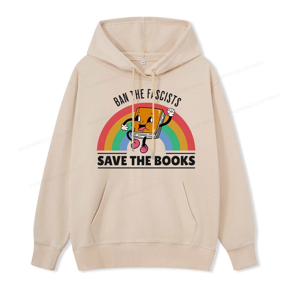 Pagewings Ban The Fascists Save The Books Unisex Classic Hoodie