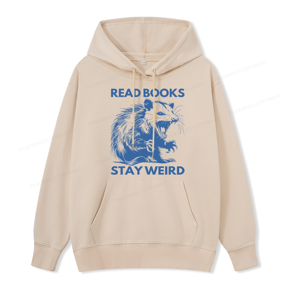 Pagewings Read Books Stay Weird Unisex Classic Hoodie