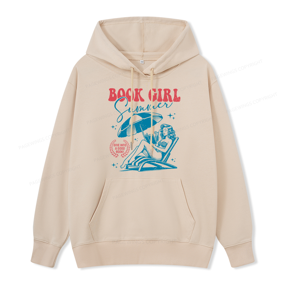 Pagewings Book Girl Summer Unisex Classic Hoodie