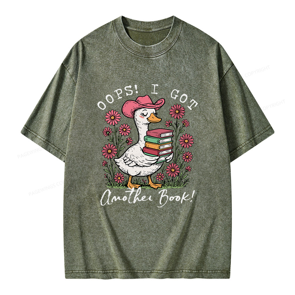 Pagewings Oops I Got Another Book Unisex Washed T-shirt