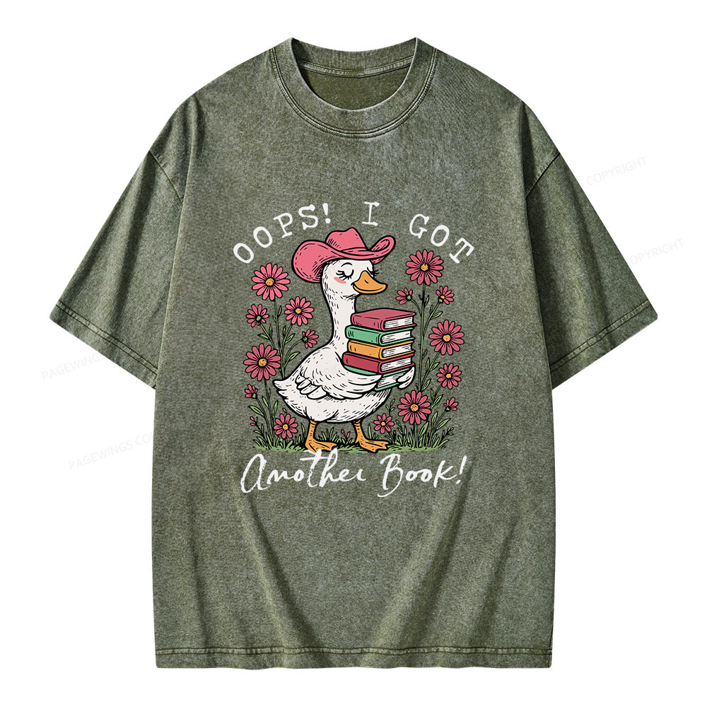 Pagewings Oops I Got Another Book Unisex Washed T-shirt