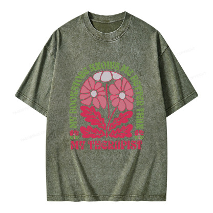 Pagewings My Bookstore Knows Me Better Than My Therapist Unisex Washed T-shirt