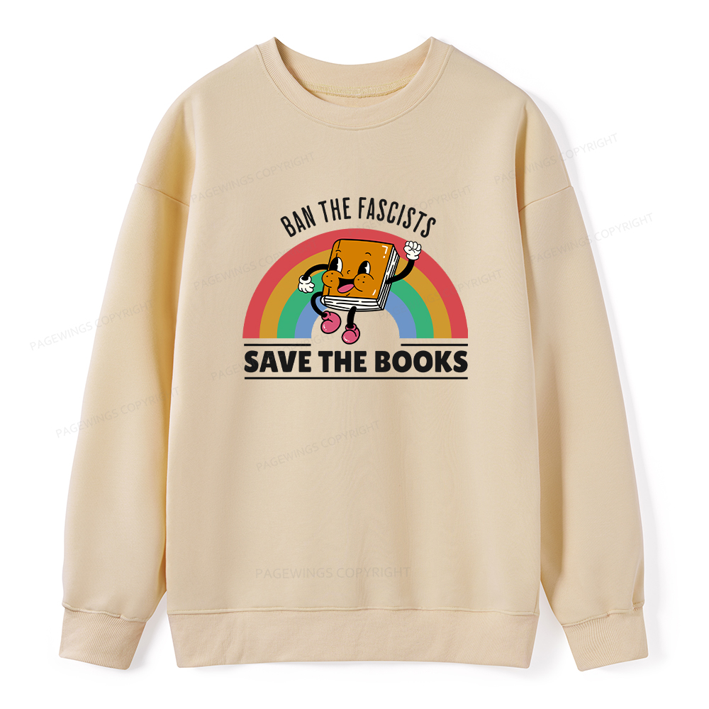Pagewings Ban The Fascists Save The Books Unisex Classic Sweatshirt