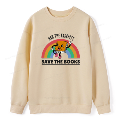 Pagewings Ban The Fascists Save The Books Unisex Classic Sweatshirt
