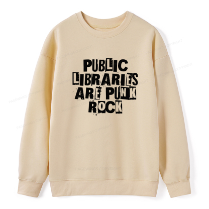 Pagewings Public Libraries Are Punk Rock Unisex Classic Sweatshirt