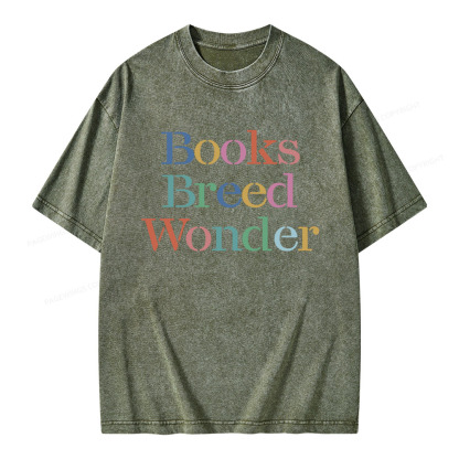 Pagewings Books Breed Wonder Unisex Washed T-shirt