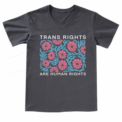 Pagewings Trans Rights Are Human Rights  V-neck T-shirt