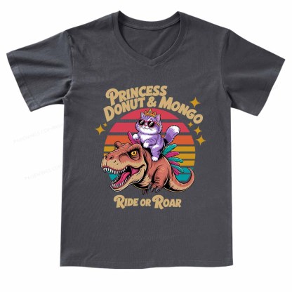 Pagewings Princess Donut & Mongo  V-neck T-shirt