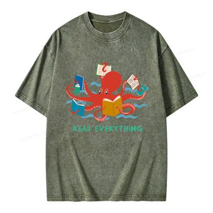 Pagewings Read Everything Unisex Washed T-shirt
