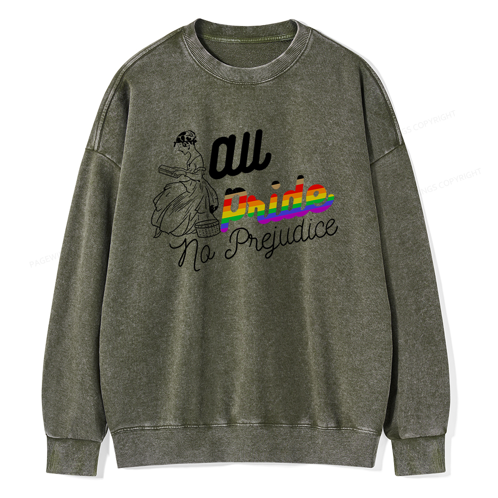 Pagewings All Pride No Prejudice Unisex Washed Sweatshirt