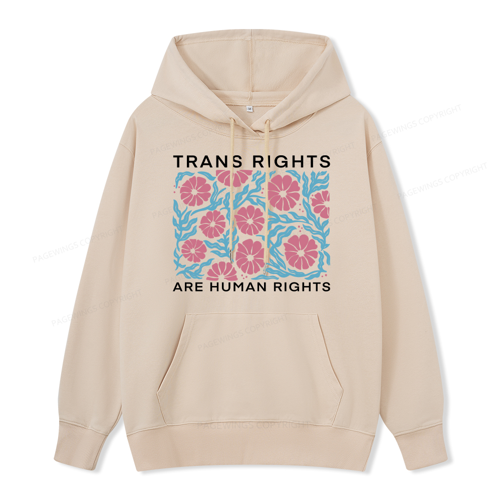 Pagewings Trans Rights Are Human Rights Unisex Classic Hoodie