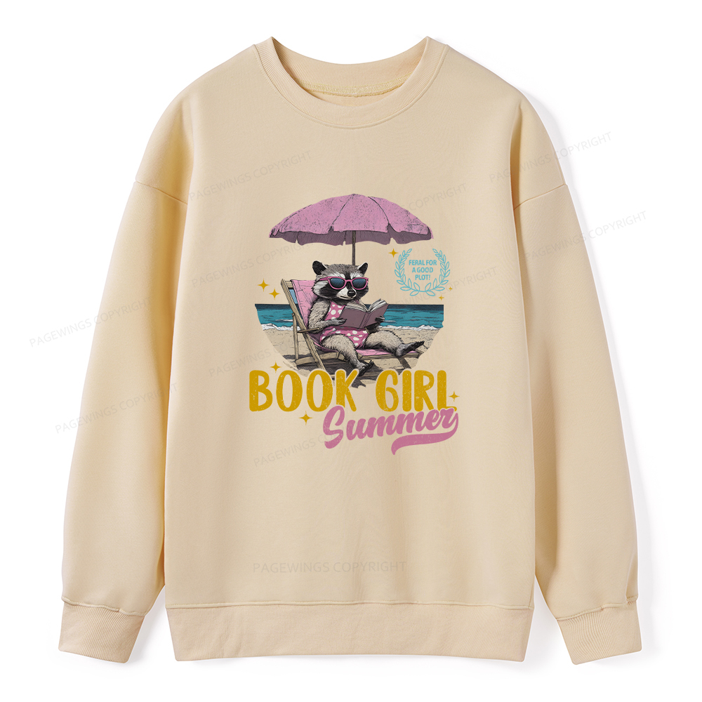 Pagewings Book Girl Summer Unisex Classic Sweatshirt