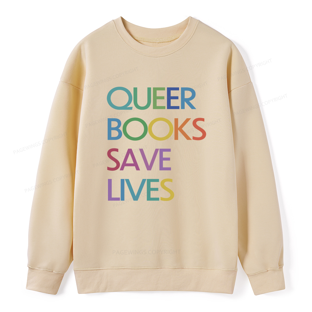 Pagewings Queer Books Save Lives Unisex Classic Sweatshirt