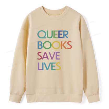 Pagewings Queer Books Save Lives Unisex Classic Sweatshirt