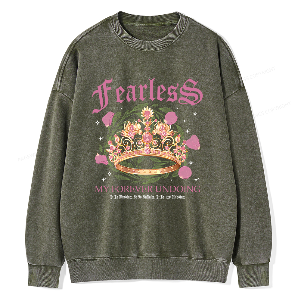 Pagewings Fearless Bookish Comfort Colors Unisex Washed Sweatshirt