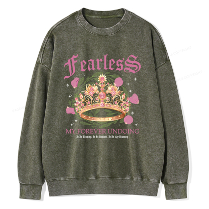 Pagewings Fearless Bookish Comfort Colors Unisex Washed Sweatshirt