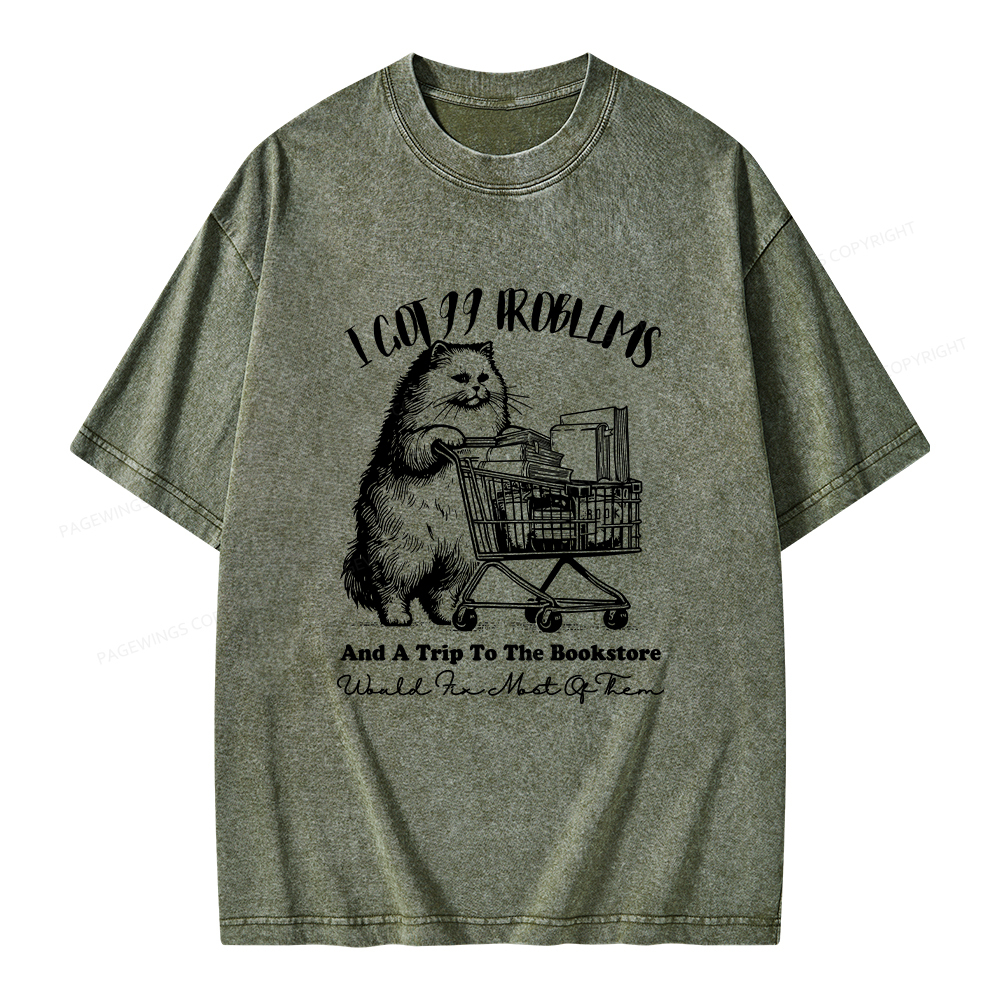 Pagewings I Got 99 Problems Unisex Washed T-shirt