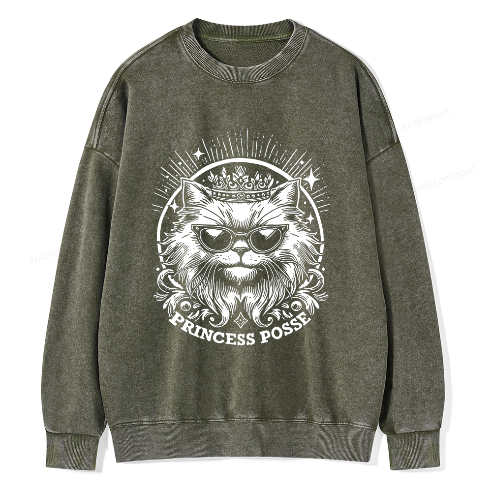 Pagewings Princess Posse Unisex Washed Sweatshirt