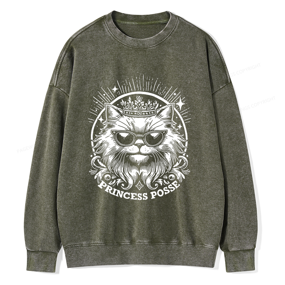 Pagewings Princess Posse Unisex Washed Sweatshirt