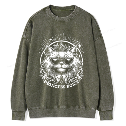 Pagewings Princess Posse Unisex Washed Sweatshirt