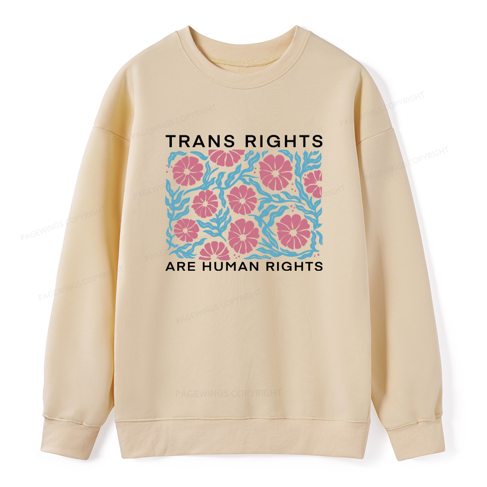 Pagewings Trans Rights Are Human Rights Unisex Classic Sweatshirt