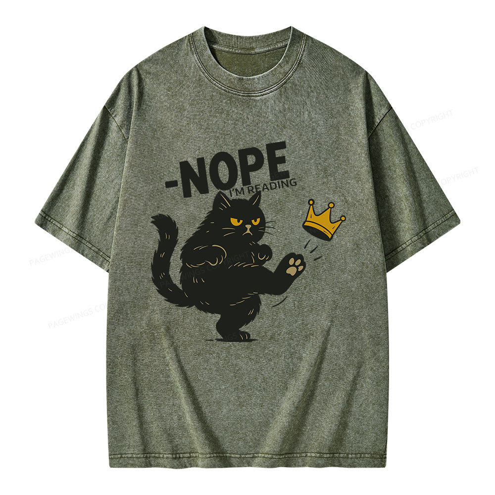 Pagewings Nope I'm Reading Unisex Washed T-shirt