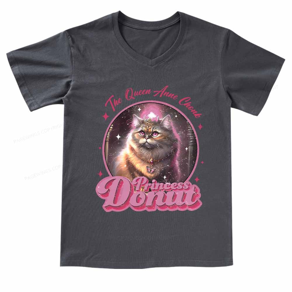 Pagewings Princess Donut V-neck T-shirt