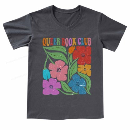 Pagewings Queer Book Club  V-neck T-shirt