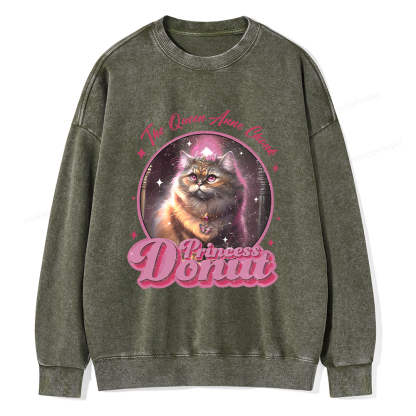 Pagewings Princess Donut Unisex Washed Sweatshirt