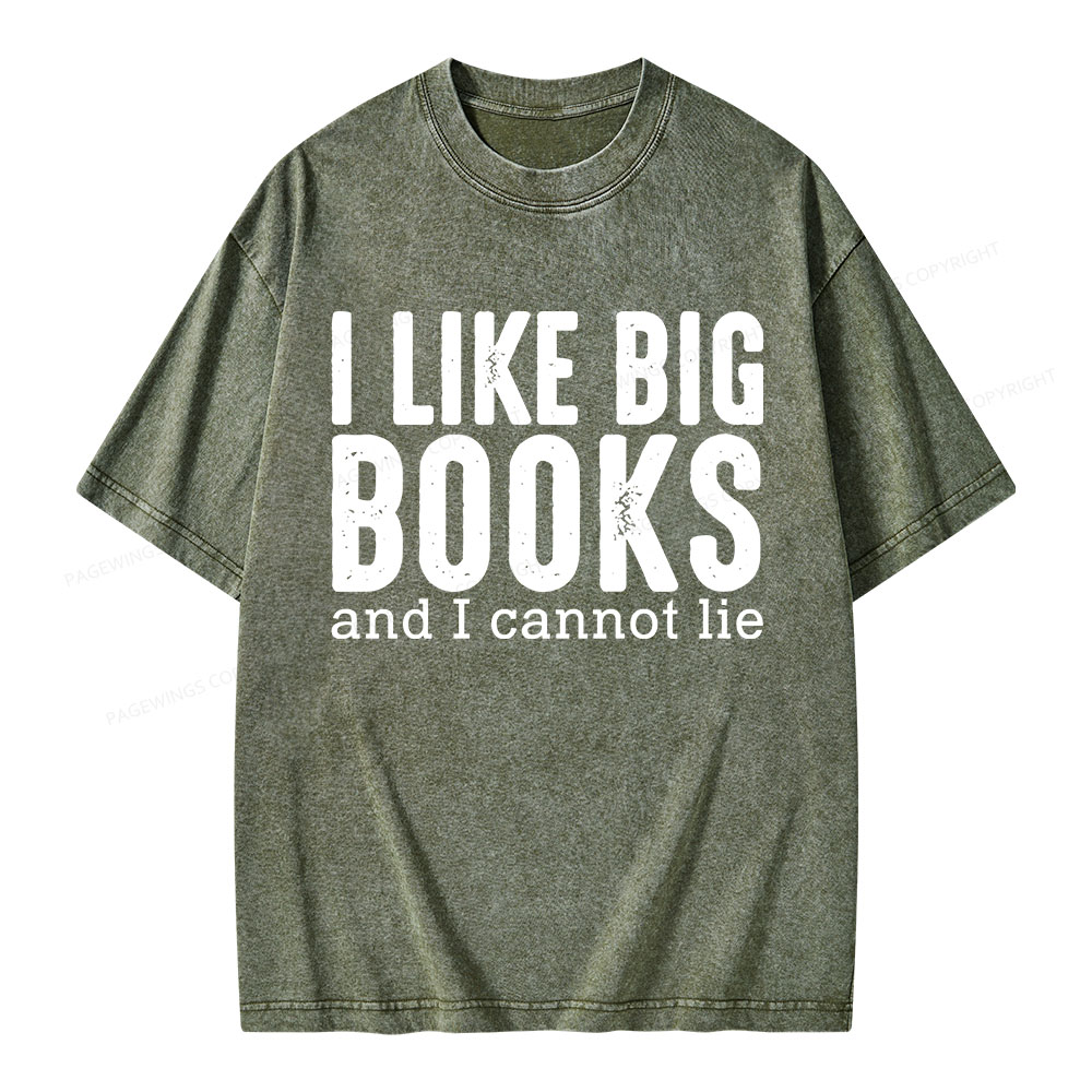 Pagewings I Like Big Books And I Cannot Lie Unisex Washed T-shirt