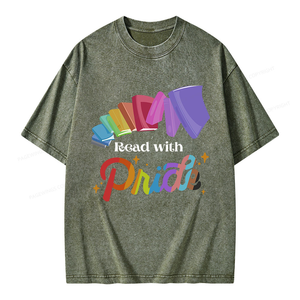 Pagewings Read with Pride Unisex Washed T-shirt
