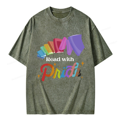 Pagewings Read with Pride Unisex Washed T-shirt