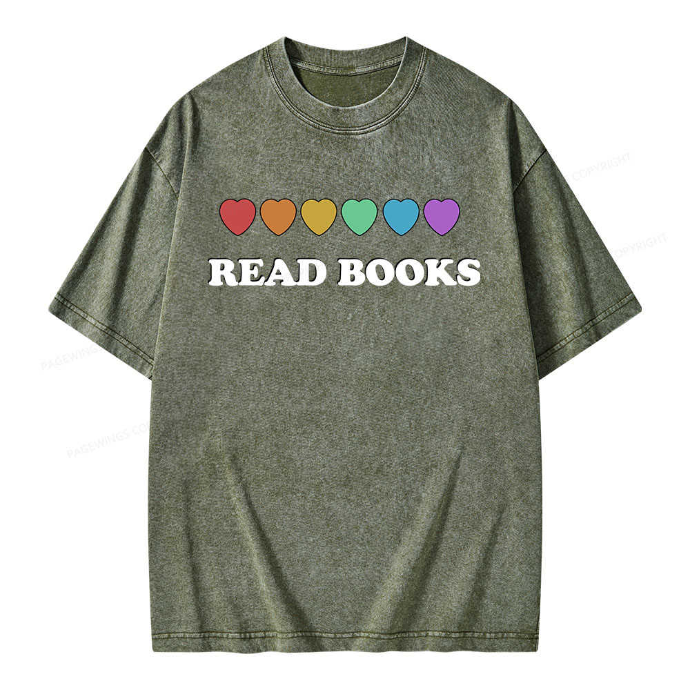Pagewings Read Books Unisex Washed T-shirt
