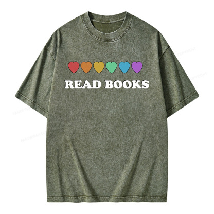 Pagewings Read Books Unisex Washed T-shirt