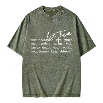 Pagewings Let them Unisex Washed T-shirt