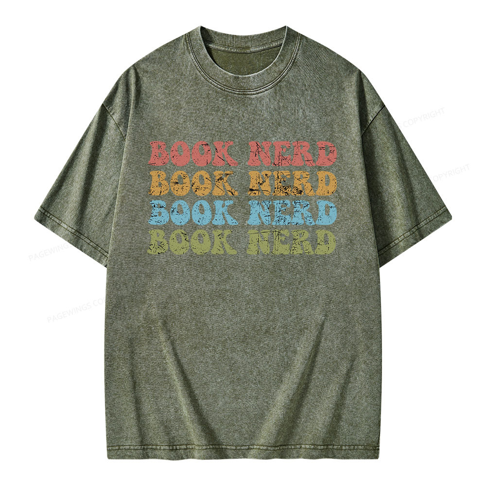 Pagewings Book Nerd Unisex Washed T-shirt