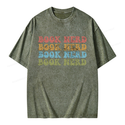 Pagewings Book Nerd Unisex Washed T-shirt