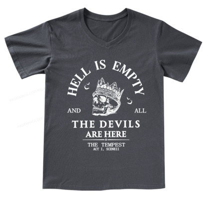 Pagewings Hell Is Empty And All The Devils Are Here V-neck T-shirt