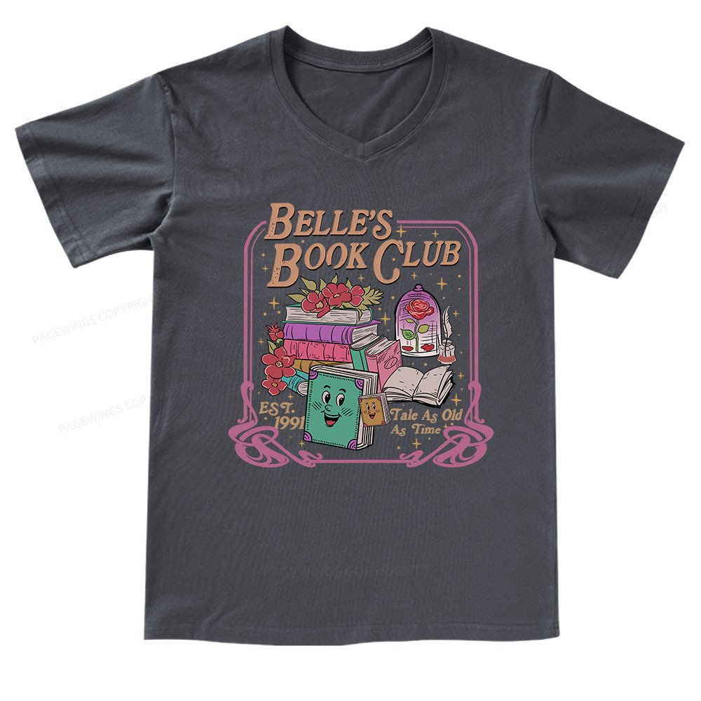 Pagewings Belle's Book Club V-neck T-shirt