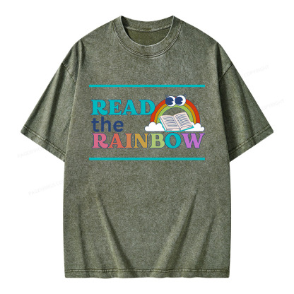 Pagewings Read the Rainbow Unisex Washed T-shirt