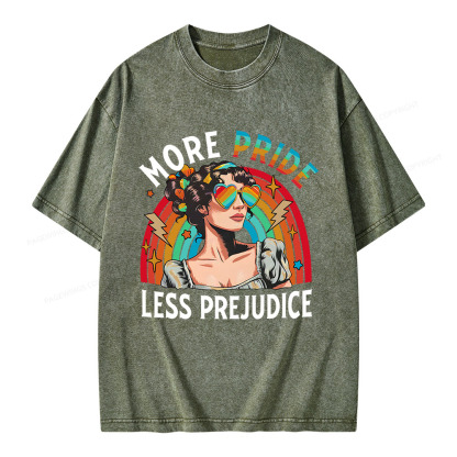 Pagewings More Pride Less Prejudice Unisex Washed T-shirt