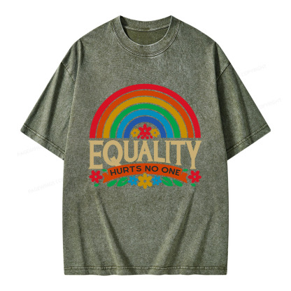 Pagewings Equality Hurts No One Unisex Washed T-shirt
