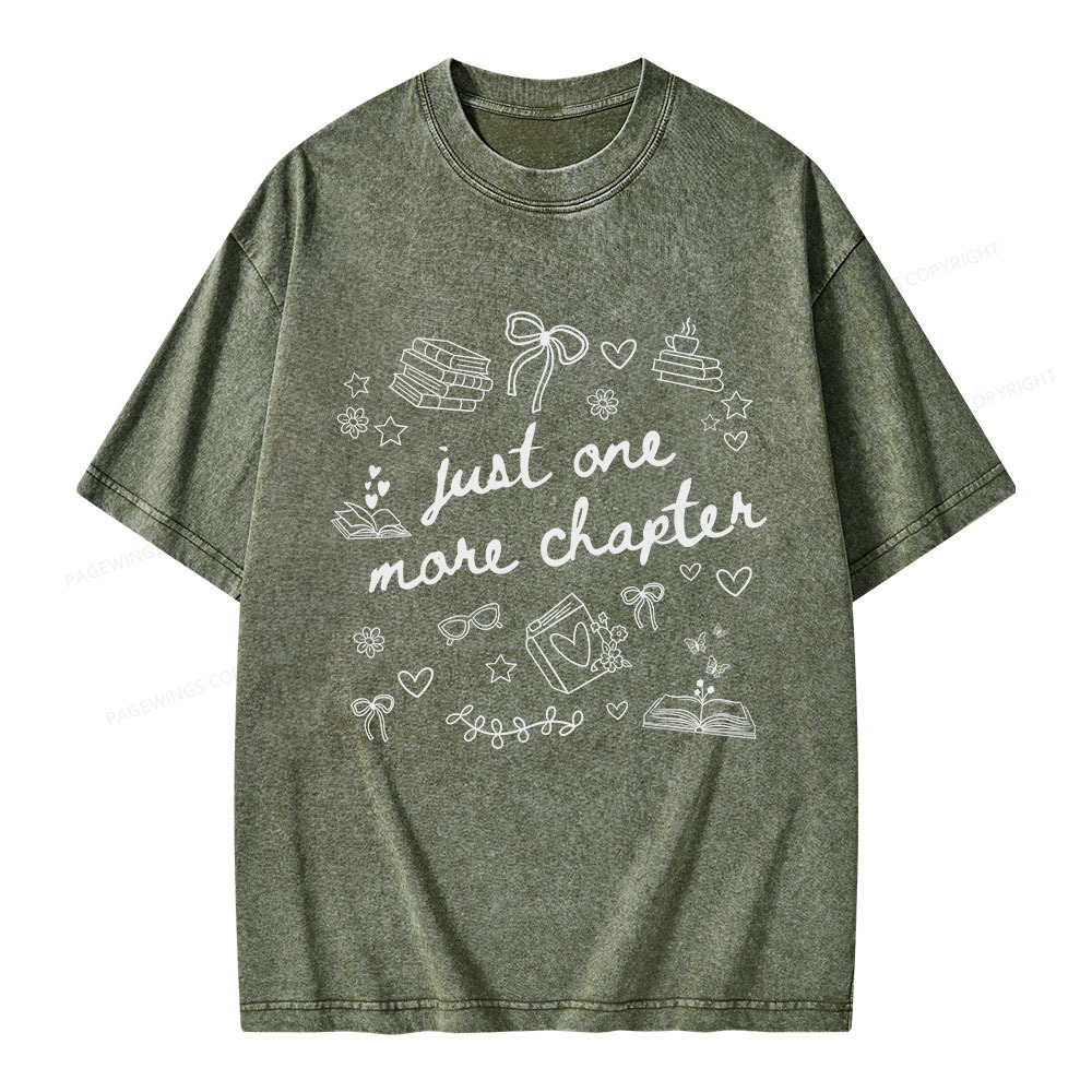 Pagewings Just One More Chapter Unisex Washed T-shirt