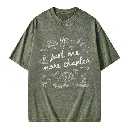 Pagewings Just One More Chapter Unisex Washed T-shirt