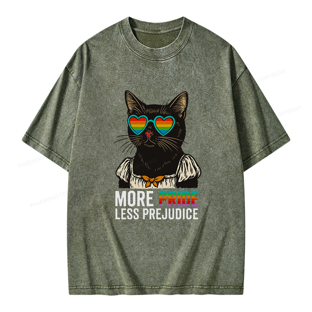 Pagewings More Pride Less Prejudice Unisex Washed T-shirt