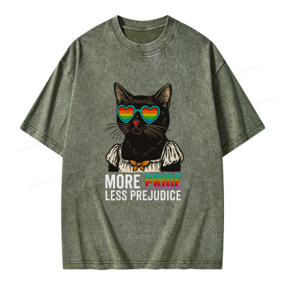 Pagewings More Pride Less Prejudice Unisex Washed T-shirt