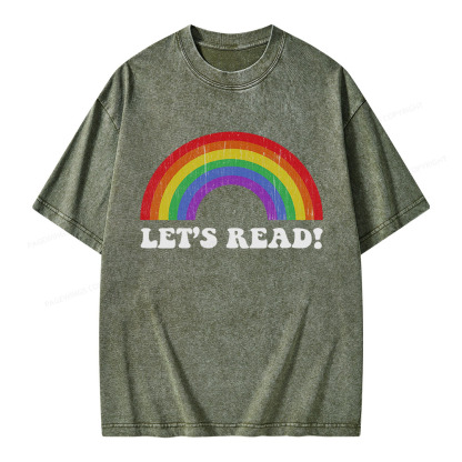 Pagewings Let's Read Unisex Washed T-shirt